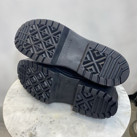 Converse Lugged Heel Platform Sneakers Women's 10 Black Patent Leather NIB - Picture 11 of 16